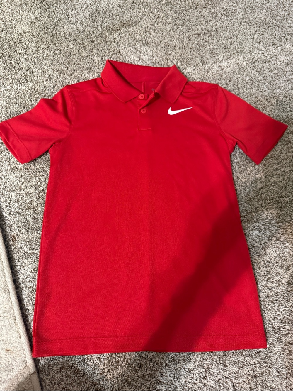 Nike Red Short-Sleeve Dri-FIT Polo for Kids